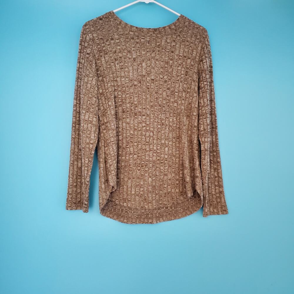 Fantaslook Sweater Size Small Light Brown Ribbed Soft